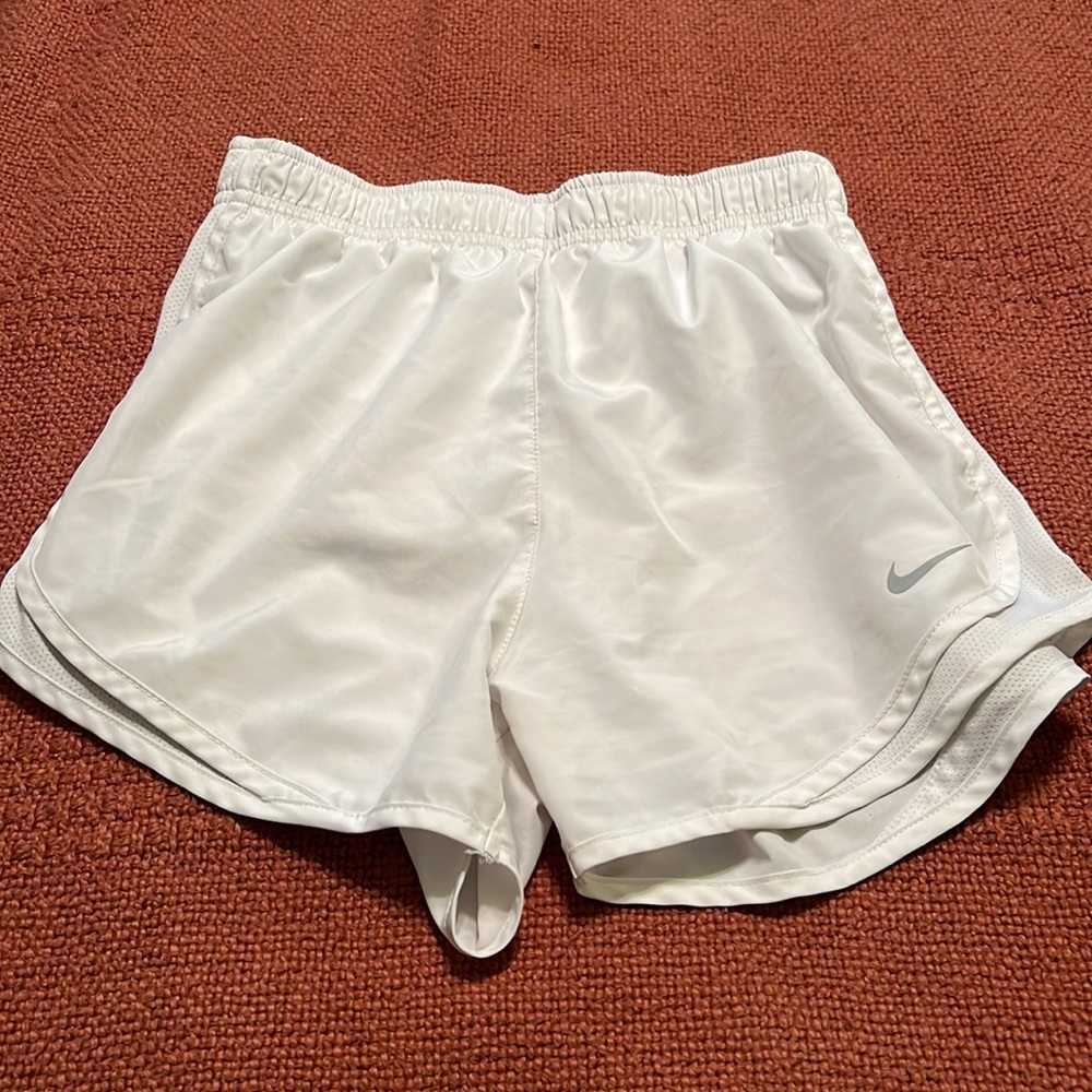 White Nike Dri-Fit Gym Shorts